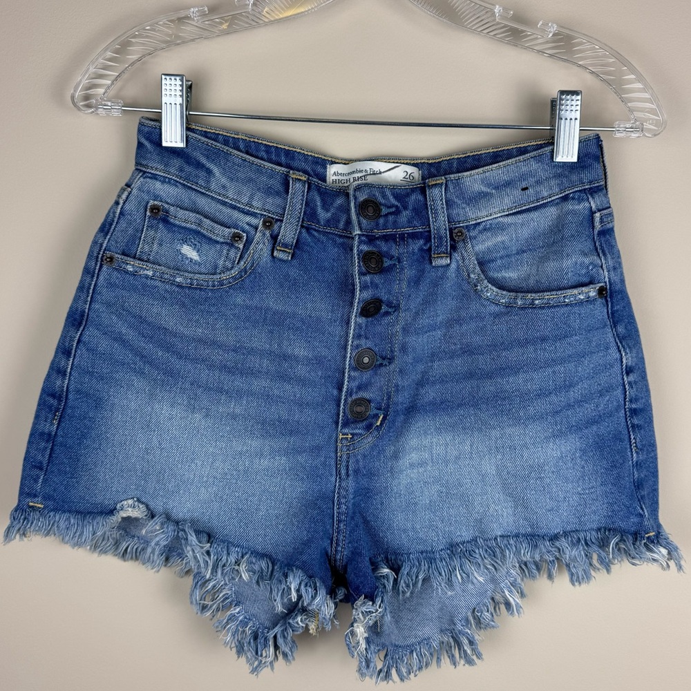 Abercrombie & Fitch Curve Love‎ Button Fly High Rise Short Size 2
